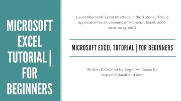 Microsoft Excel Tutorial  | Beginners Excel Guide, Lesson 2