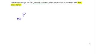 Counting: Permutations: Prizes
