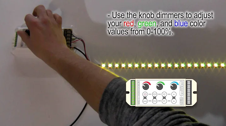 Three Knob RGB LED Dimmer & Controller for 5-24VDC LED Lights - EcolocityLED.com