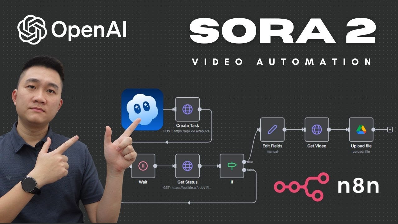 n8n - Tạo Video AI tự động với Sora 2 (No watermark) - YouTube