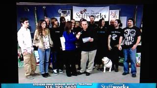 Bring 'Em Down Productions check to Stevens-Swan Humane Society