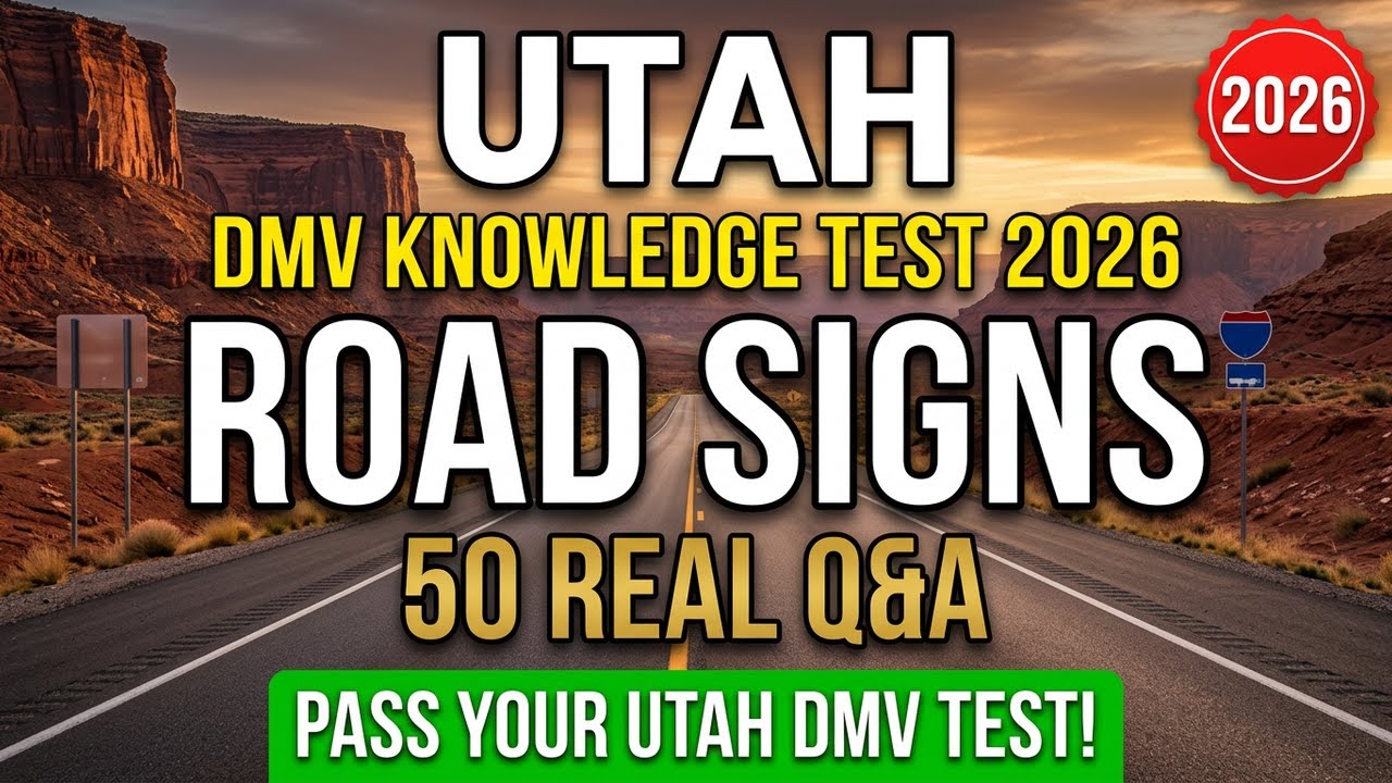 Utah DMV Road Signs Practice Test 2026 — 50 Must-Know Permit Test Questions - YouTube