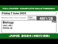 Edexcel IGCSE Biology (4BI1/2B) | June 2024 Paper 2B | Fully Solved with Detailed Explanation