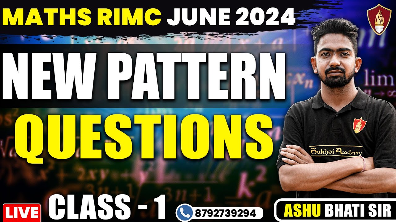 Pattern For Rimc Exam Class 7 New Pattern Questions | Maths Class | RIMC June 2024 | RIMC Online ...