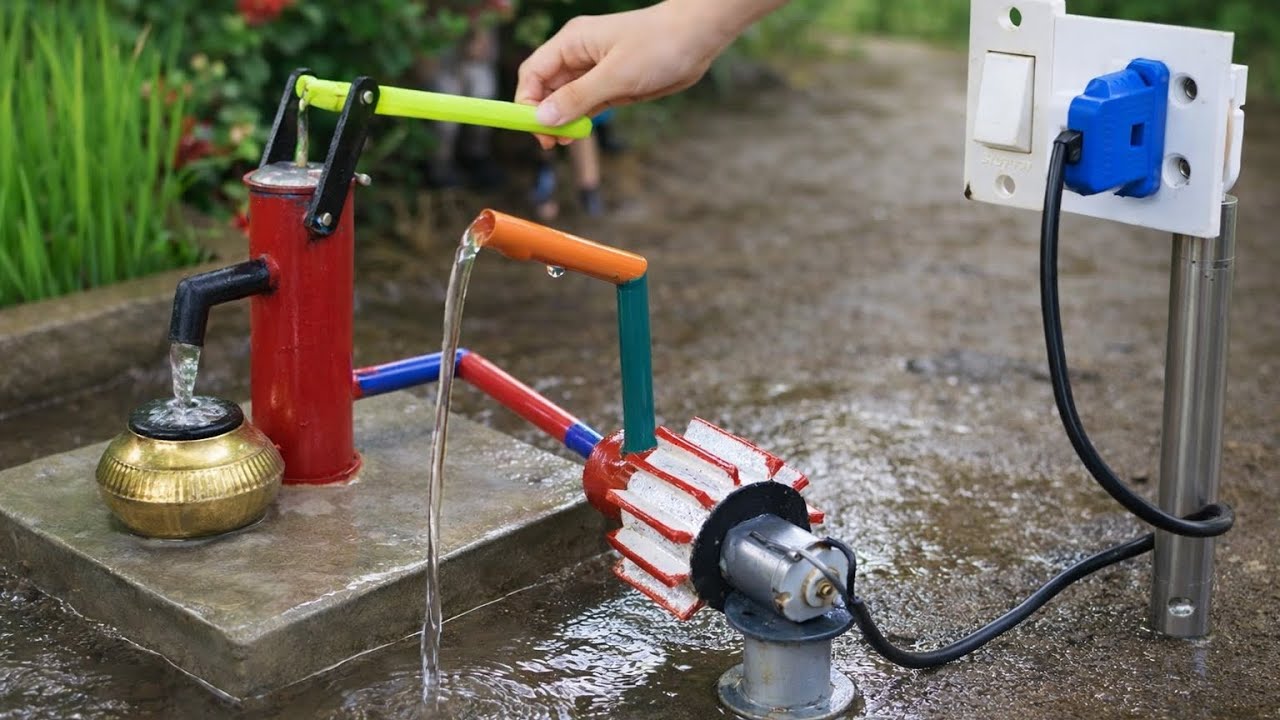 Diy mini underground waterpump  science project ll water pump ll #tractor #waterpump 