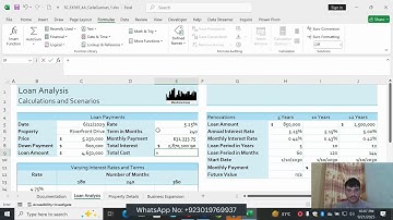 Sam Critical Thinking Project 1c Excel Module 04 Financial Functions Data Tables Amortization