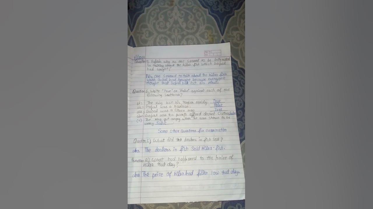 ncert-class-7th-english-lesson-3-gopal-and-the-hilsa-fish-question
