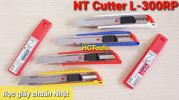 Dao rọc giấy thép không gỉ 18mm NT Cutter L-300RP Made in Japan