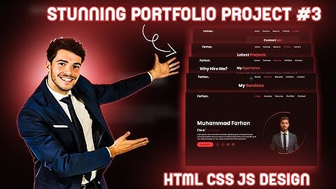 🔥 Responsive Portfolio Website Using HTML, CSS & JavaScript | Portfolio Design Project 3