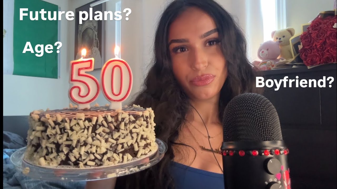 ASMR Eating Cake + QnA (50k SPECIAL!)