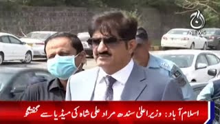 CM Sindh Murad Ali Shah media talk | Islamabad | 21 April 2022 | Aaj News