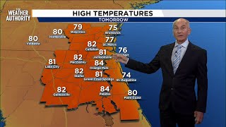 Showers end, patchy to dense fog early then a warmer Tuesday
