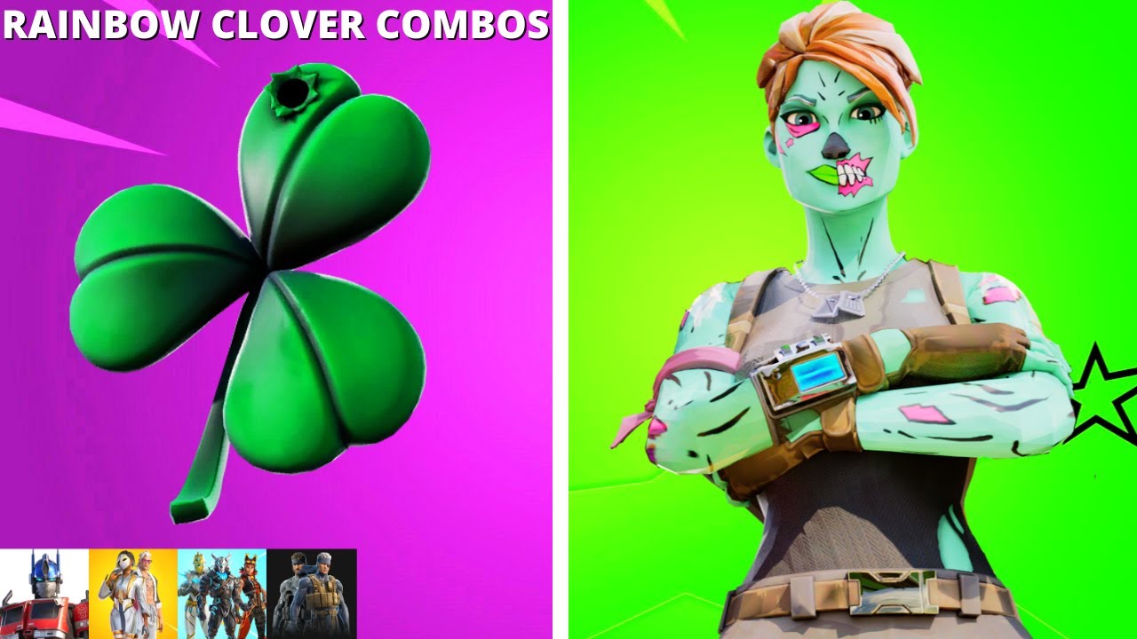 RAINBOW CLOVER Back Bling COMBOS (Fortnite Battle Royale) YouTube