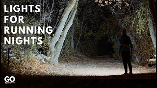 Selecting the best light for trail running at night.