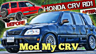 Vinyl Wrapping the Honda CRV RD1 in Vvivid Stealth Black Camo / Mod My CRV