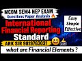 Financial Elements |International Financial Reporting Standards |IFRS |Mcom sem4