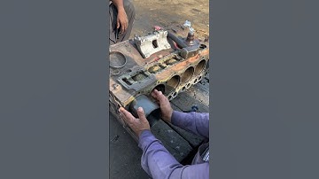 Amazing repair truck engine sleeve piston ring #automobile #dieselengine #engine