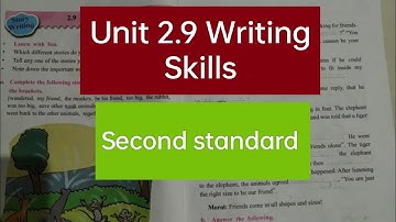 Unit 2.9 Writing Skills|Second  standard | Story Writing