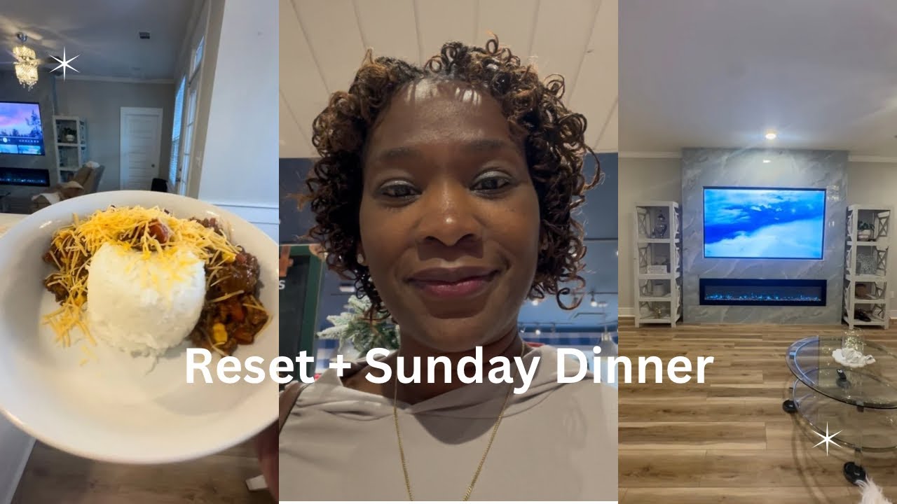 Sunday Reset Routine | Cleaning, Resetting My Home & Cozy Chili Dinner 🍲🤍