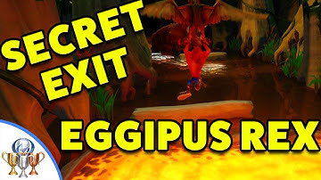 Crash Bandicoot Warped - Dino Might Secret Exit to Eggipus Rex (Getting Carried Away Trophy)