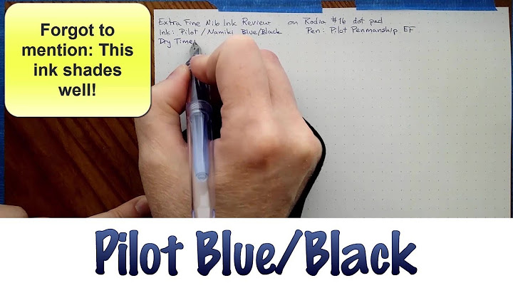 Pilot namiki blue black ink review