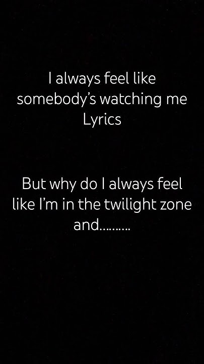 I Always Feel Like Somebody's Watching Me Master P I always feel like somebody’s watching me lyrics - YouTube