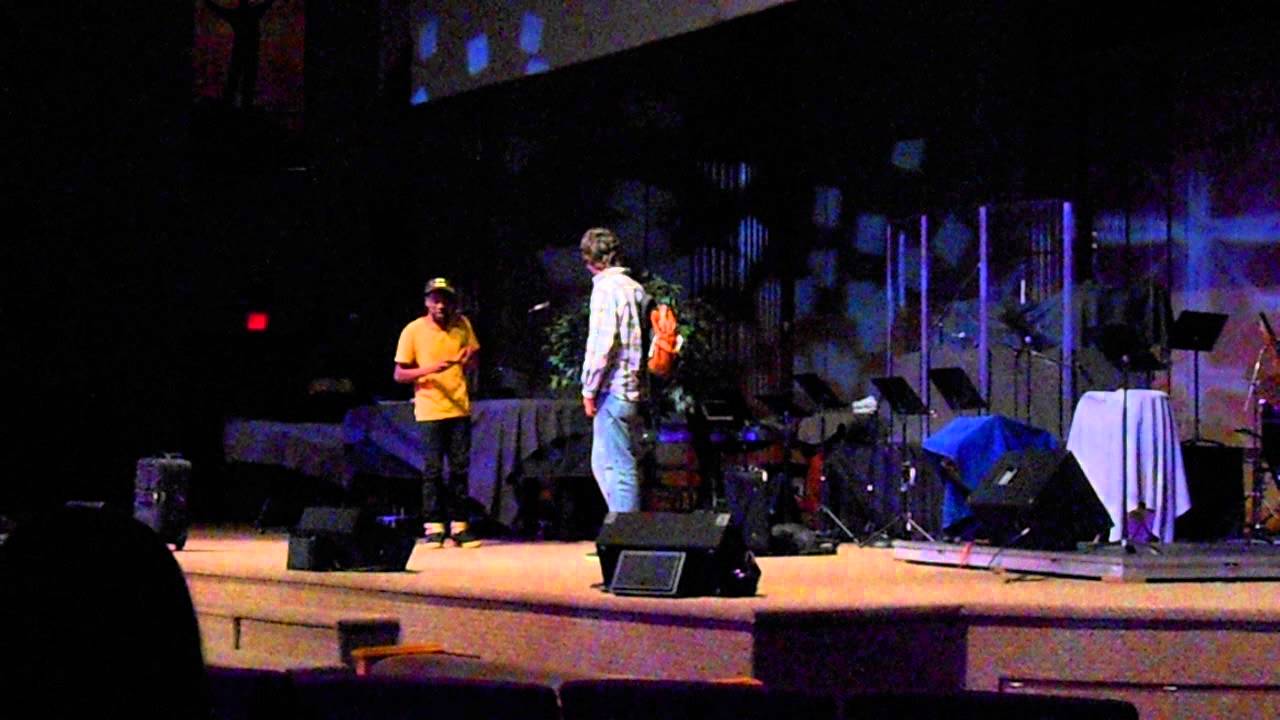 David Prause performing the "Baggage" skit, by the Skit Guys YouTube