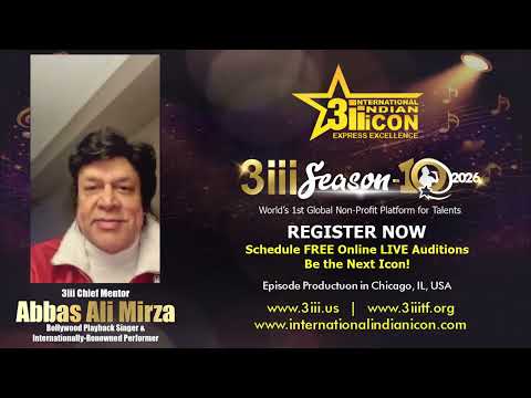 International Indian Icon (3iii) Season-10 2026 | FREE Online LIVE Auditions | Register Now!