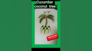 Cucumber coconut  tree |Art In Fruit & Vegetable Carvings |    #shortsviral #shortsfeed #trending