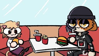 Two La Creatura Enjoying A Meal Together