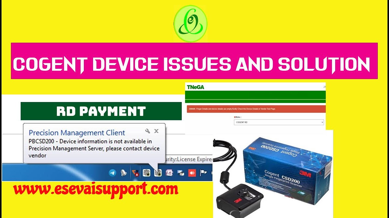 How to Solve Cogent Device Issues in CSC | Cogent RD Payment ...