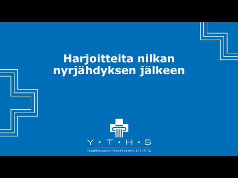 Harjoitteita nilkan nyrjähdyksen jälkeen