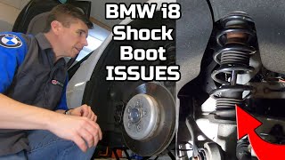 BMW i8 shock boot covers deteriorate!  How to protect the shock piston.