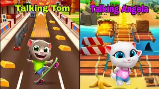 Talking Tom vs Talking Angela _ Tom Gold Run