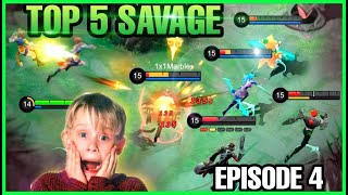 TOP 5 SAVAGE MOMENTS ( EPISODE 4 ) MOBILE LEGENDS BANG BANG