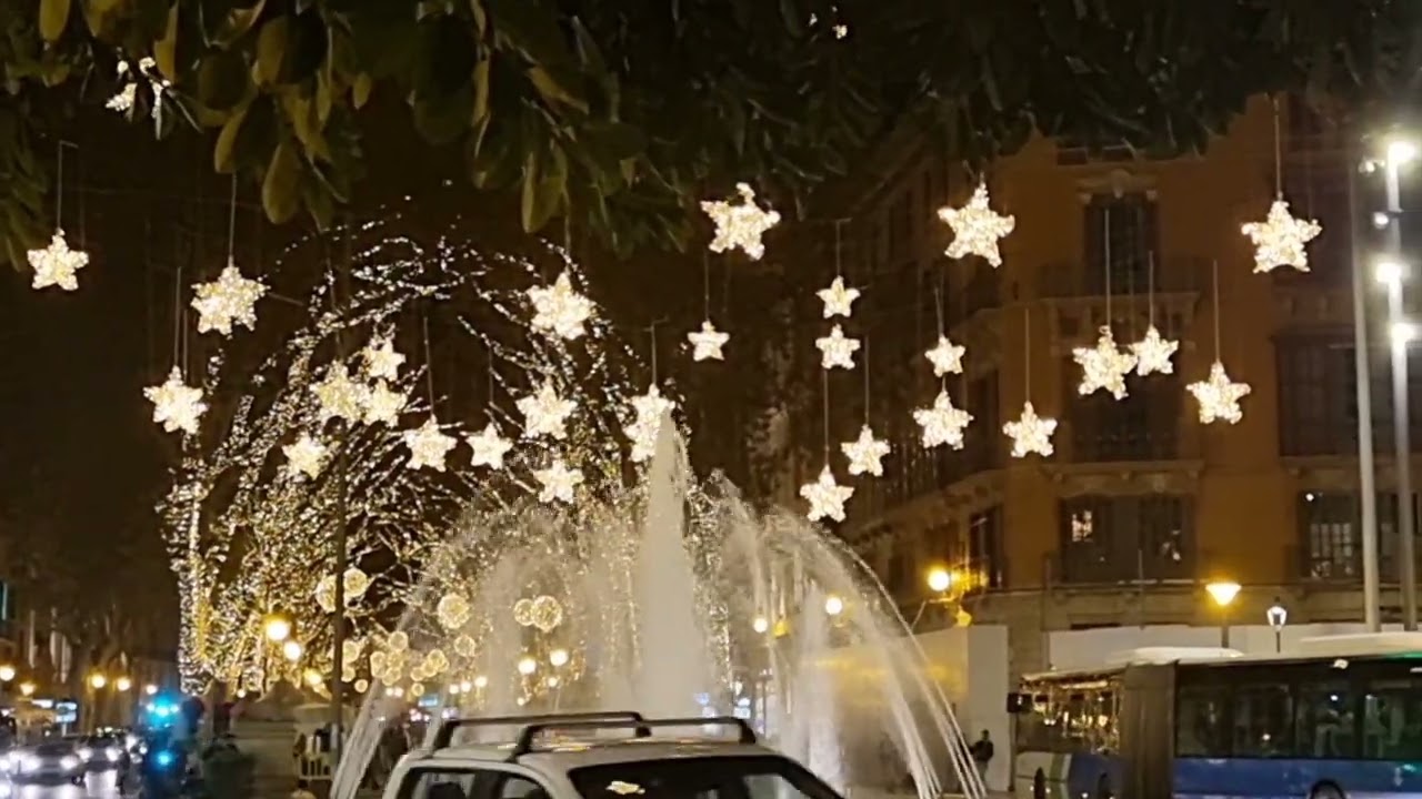 Amazing Christmas with light chains and much more at Pg. del Born - Palma - Mallorca - Spain -nov 22