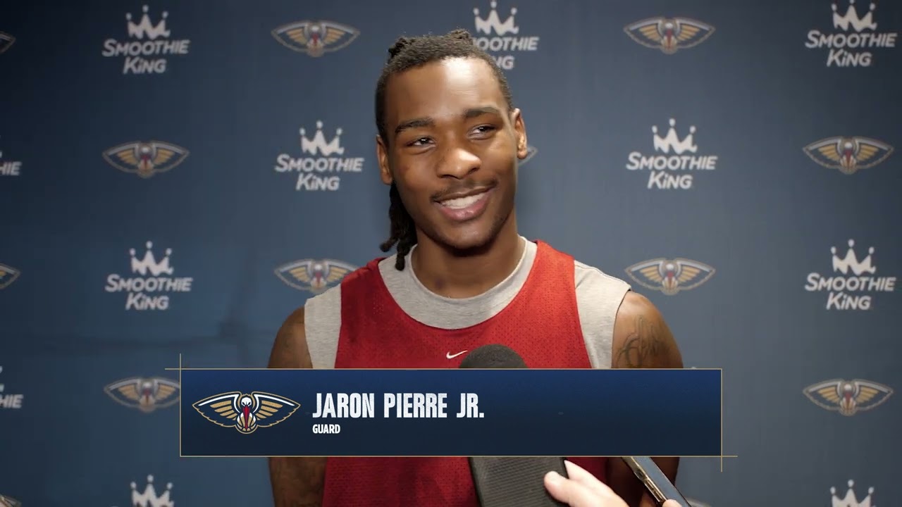 Jaron Pierre Jr. on return to St. Aug., rookie debut | Pelicans Training Camp 2026