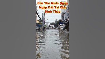CẦN THƠ NƯỚC NGẬP ĐƯỜNG VÀO CHỢ BÌNH THỦY triều cường ngập nước vào chợ #shorts