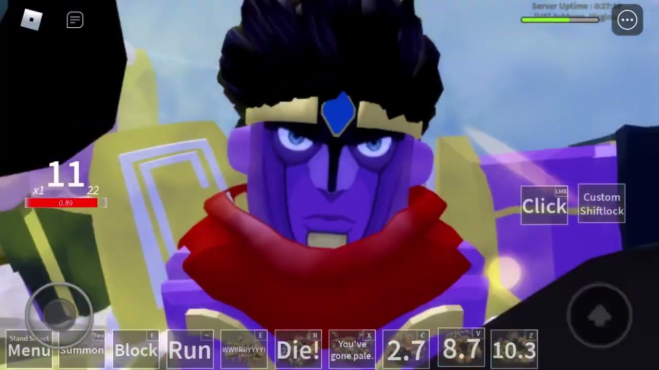 jotaro vs dio (roblox game: n) - YouTube