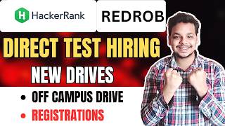 Direct Test Hiring | Myntra , Hackerrank , Redrob | 2027, 2026, 2025 Batch Hirings | Off Campus