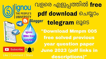 Mmpm 005 june.2023  free solved previous year question paper pdf links in description