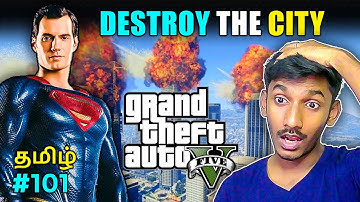 GTA 5 Tamil | Superman mod in GTA 5 | Super destroying the city | Sharp Tamil Gaming