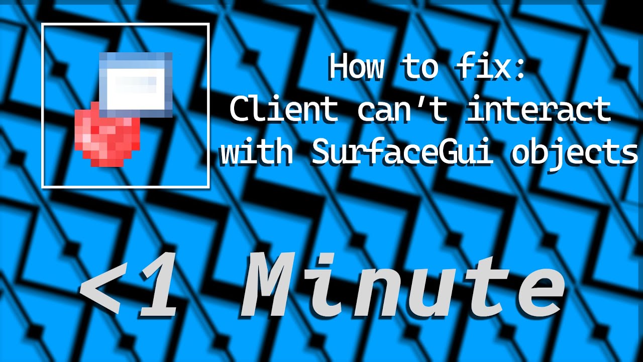 How To Fix Surfacegui Buttons Textboxes Not Working Youtube - roblox surface gui