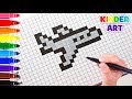 Самолет - Рисунки по клеточкам | How to draw a plane - Pixel art