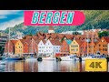 BERGEN NORWAY 🇳🇴 Walk Downtown - HDR Walking tour(4K) - Second largest city of Norway- ( ▶️ 15 mint)