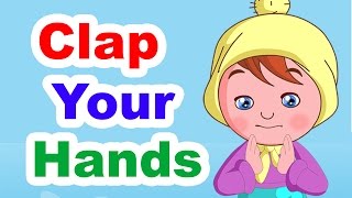 Clap Your Hands Listen To The Music | Nursery Rhyme with Lyrics | Kids Songs | Poems For Kids screenshot 1