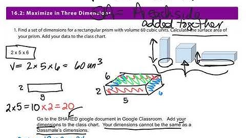 Unit 5 - lesson 16 - surface area and volume