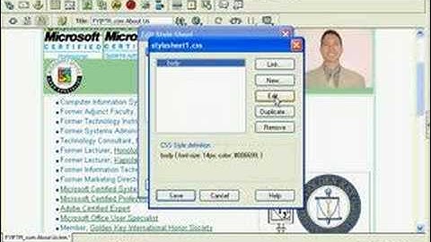 Cascading Style Sheets in Dreamweaver