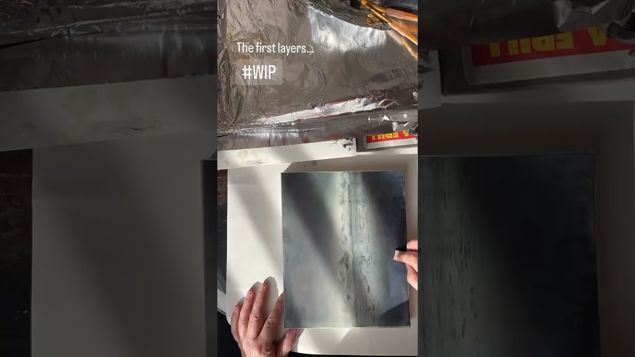 Applying The First Layers Of Wax And Panpastel Toan Encaustic Photo Painting