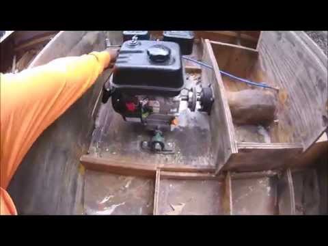 Homemade plywood jet boat (Gearing upgrade) - YouTube